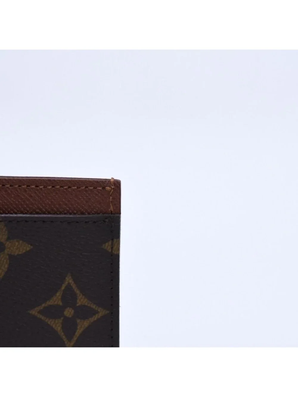 Louis Vuitton Porte Cartes Simple Card Case Monogram Canvas Brown